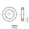 3 x 45 x 5mm NBR 70 O-Rings Sealing Rings