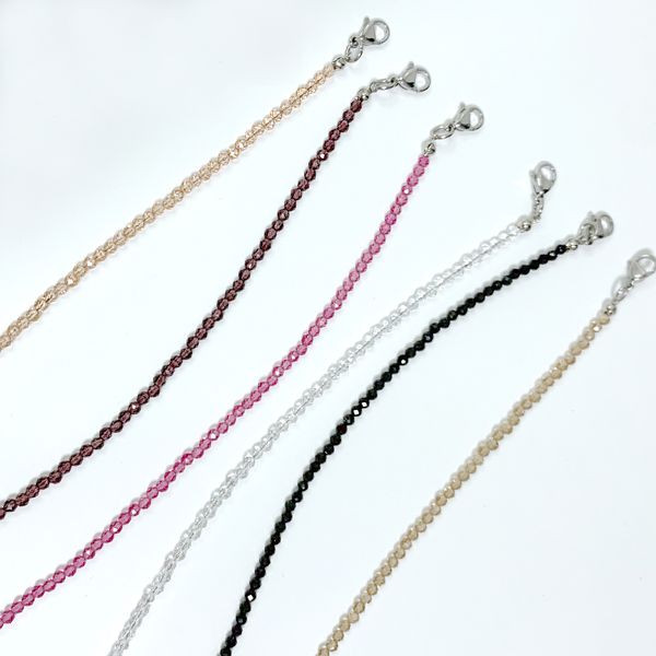 3mm raw stone mask strap spinel strap bead mask strap glasses strap