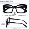 KoKoBin 3 Pack Oprah Oversized reading glasses women's square reader with spring hinges for computers (Black, Brown Leopard, Gray Leopard, 3, Dioptres)