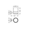 GROHE Essentials Cube New Crystal Glass with Holder Chrome 40755001