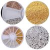 2 Boxes 3D Nail Art Decorations Nails Art Mini Steel Ball Nail Beads Nails Beauty Decorations Accessory Tool for Nail Decoration