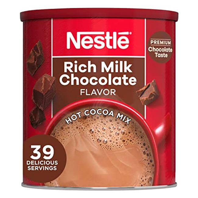 Vintage Nestle Rich & Creamy Hot Chocolate Brown Plastic Heat Safe Thermos