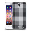 Head Case Designs Black Grey Plaid - Pattern Collection Hard Back Case Compatible With Huawei Y360 / Y3