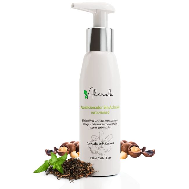 Entwirrende Pflegespülung Ohne Auswaschen, Feuchtigkeitsspendender Haarentwirrer mit Macadamia Anti Frizz, Haarspülungen & Conditioner ohne Silikon, Sulfat und Paraben (150 ml)