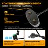 AUXBEAM 30" LED Work Light Bar White & Amber Strobe Flash Lamp + Wiring Harness