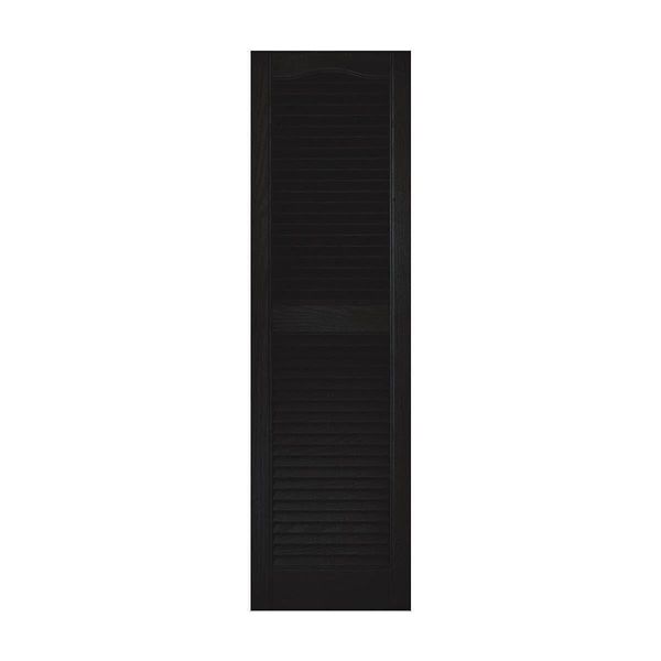 Builders Edge 15X52 Blk Louver Shutter