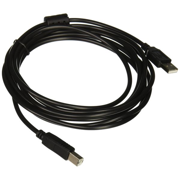 Importer520 Black 10 ft Hi-Speed USB 2.0 Printer Scanner Cable Type A Male to Type B Male For HP, Canon, Lexmark, Epson, Dell