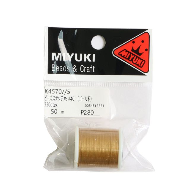 MIYUKI K4570/5 Bead Stitch Thread #40/50m Roll Gold