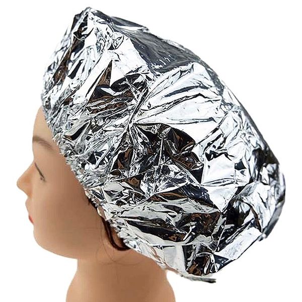 Shttown Shower Cap, Aluminum, Spot Clean, Heat Retention, Waterproof, Hair Cap, Moisturizing, Promotes Penetration, Set of 5