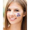 Arizona Wildcats Silver A Glitter Tattoo 2-pack