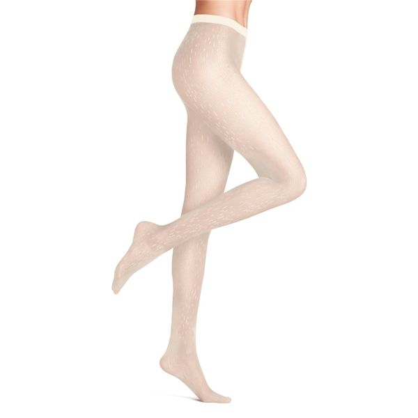 FALKE Women's Origin Flaw 30 DEN W TI Sheer Patterned 1 Pair Tights, Beige (Pearl 2022), S