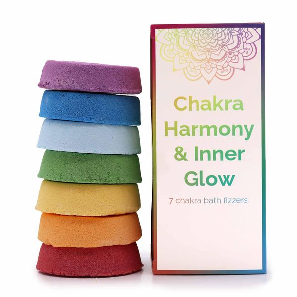 Chakra Bath Fizz Large Box Chakra Harmony & Inner Glow Chakra Bath Fizzers Sets