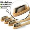 paeyaer 10 Count Bamboo Toothbrushes (Toothbrush Soft+Toothbrush Medium) Charcoal Toothbrushes - Natural Wood Toothbrushes Bulk, Reusable Travel Toothbrushes