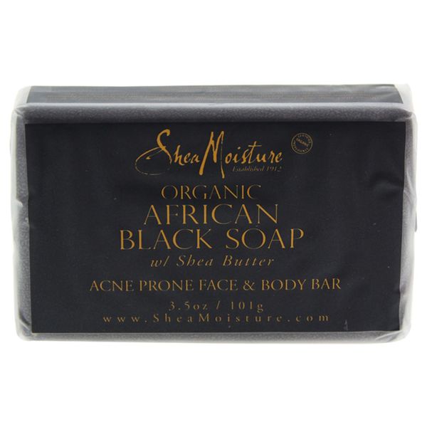 SHEA MOISTURE African Black Soap Face & Body Bar, 3.5 Oz