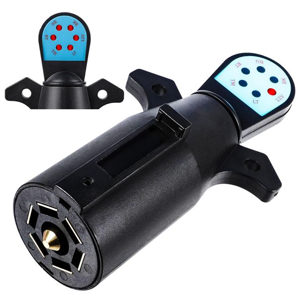 CXTM 7-Way Trailer Plug Tester, 7 Way Trailer Plug Tester 7 Pin Trailer Plug Tester,Trailer Light Tester