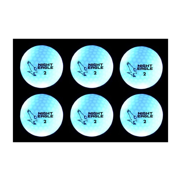 Night Eagle CV LED Golf Balls - Light Activated - No Timer - 6 Pack (Blue)