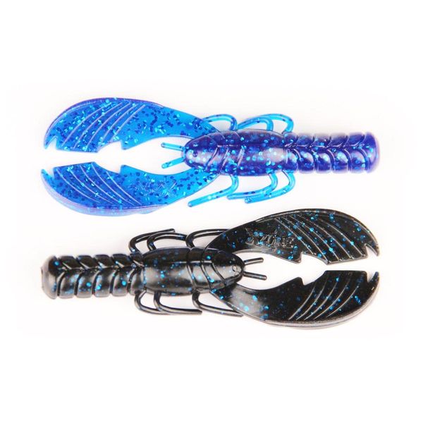 X Zone 10912 4" Muscle Back Craw Black Blue Lam