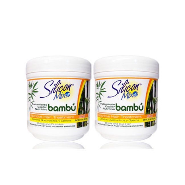 2 PC Silicon Mix Bambu bamboo Nutritive Hair Treatment 16 oz