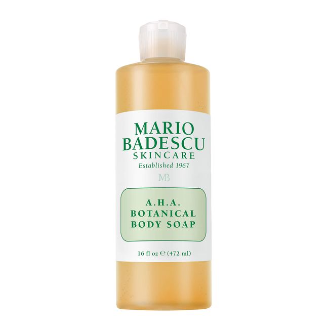 Mario Badescu AHA Botanical Body Wash Moisturizing, Clarifying and Gentle Exfoliating Body Wash for Brighter, Softer and Smoother Skin | Body Soap Infused with Glycolic Acid & Fruit Enzymes | 16 Fl Oz