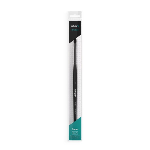 Vallejo Shader B06004 Filbert Flat Synthetic Brush No. 4