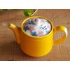 Arita Ware Pot, Yellow Glazed Two-Color Cherry Blossom