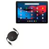 BoxWave Cable Compatible with Google Pixel Slate - PD miniSync (240W), Retractable PD 240W Portable USB Type-C Cable - Jet Black