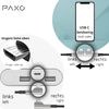 PAXO 0.15 m Micro USB to USB C OTG Cable, Charges USB Type C Devices, Angled Plug, Data Cable, Charging Cable, USB 2.0