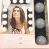 LED Mirror Lights with Suction - 3 Pack Black + 12 bulbs (AA Battery Operated)