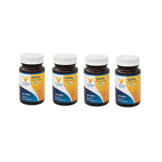 SAM-e 200mg Enteric Coated | 50 Tablets The Vitamin Shoppe | Lot of 4 200 Tablet