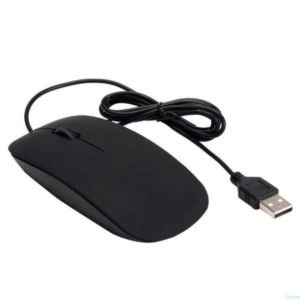 USB 3.0 Wired Slim Mouse, Optical 2.4GHZ USB Desktop Mouse,3 button mouse 1600 DPI, Ultra Slim USB Wired Mouse For Computer, Windows PC, Desktop, Laptop Gaming Accessories (Simple Mice, Black)