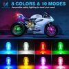 Wireless RGBW Strobe Light - 8 Pods 3-LEDs USB Rechargeable Anti-Collision Light