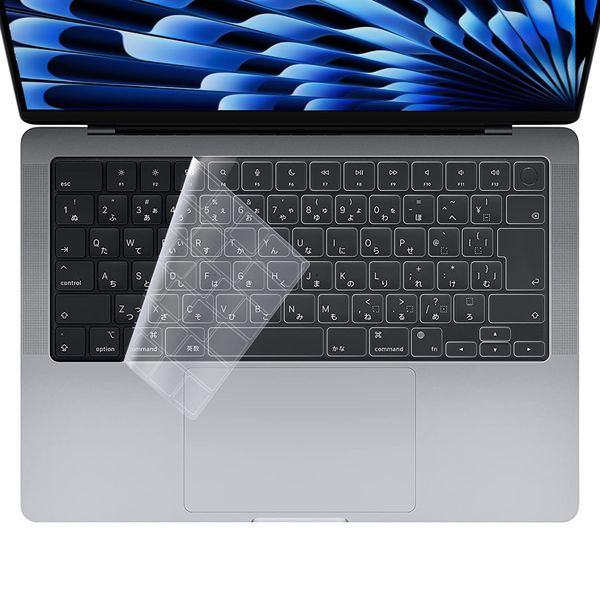 [2022 M2 Chip Model] MacBook Air 13.6 A2681 Keyboard Cover Film Japanese JIS Array Ultra Thin Super Abrasive Washable High Clarity 2022 M2 Chip Model MacBook Air 13 A2681 / MacBook Pro 14 A2442 /