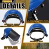 Amylove Face Shield Including 1 Blue Headgear + 2 Replaceable Lens(black & Clear) for Protective Grinding Welding Cut Work