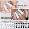 Supwee Silver Reflective Gel Polish Liner Gel, Glitter Gel Nail Art for Sparkle Shiny Drawing Gel Nail Painting for DIY At Home 10ml