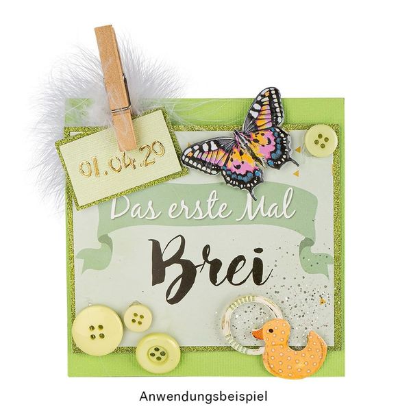 Milestone Cards Baby | Pack of 40 | 10.5 cm x 14.8 | Event Cards | For Girls & Boys | Modern Design | Includes [German Language] Gift Box