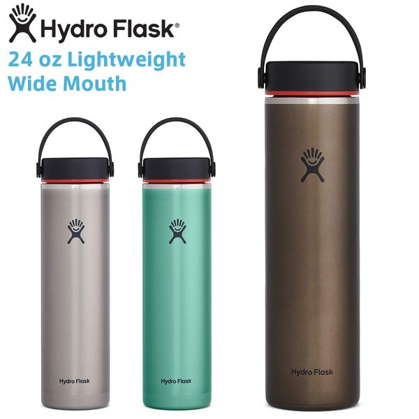 Hydro Flask 5089384 58Obsidian 58 Obsidian Water Bottle, Vacuum Bottle, Cold Insulation, 24 oz (709 ml), Trail Series, Wide Mouth