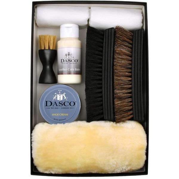 Dusco Special Glove Set, Single DX (PA-DNN), Shoe Polishing Set, Leather Shoes, Maintenance, Horse Hair Brush, Pig Hair Brush, Easy Care, Beginners, Beginners, Black