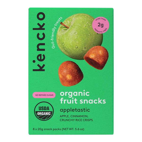 Kencko Appletastic Organic Fruit Snacks 5.6oz 8 Pack Classic Delicious Health