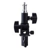 Youngerfoto Strobe Bracket, 2 Pack 180° Angle Adjustable, 1/4 and 3/8 Inch Screw Conversion, Flash Bracket, Stand, Umbrella, Studio Light and More (Black)