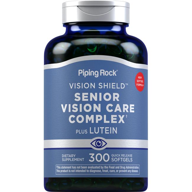 Eye Health Supplements | 300 Softgels | Non-GMO, Gluten Free | by Piping Rock