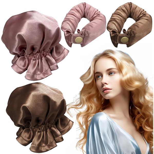 2 Stück Satin Heatless Hair Curler, DIY Heatless Hair Curler Rolls, Locken Ohne Hitze, Weiche Lockenstab Stirnband, Lockenwickler, für Langes Mittleres Haar