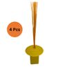 Markwort 4 Pack High Vis Yellow Base Plug with Orange Bristle Indicator