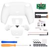 eXtremeRate White Back Paddles Programable Rise 2.0 Remap Kit for ps5 Controller BDM-010 BDM-020, Upgrade Board & Redesigned Back Shell & Back Button Attachmen - Controller NOT Included