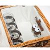Wicker Picnic Baskets For 4 With Cooler Compartment/Cutlery Set for 4/ Plates
