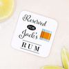 Personalised Rum Coaster – Custom Wooden Drinks Mat – Rum Gift