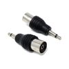 DRUT 1pcs 3.5mm Mono Jack Plug to TV RF Push Type Female Coax Cable Socket Adapter Black