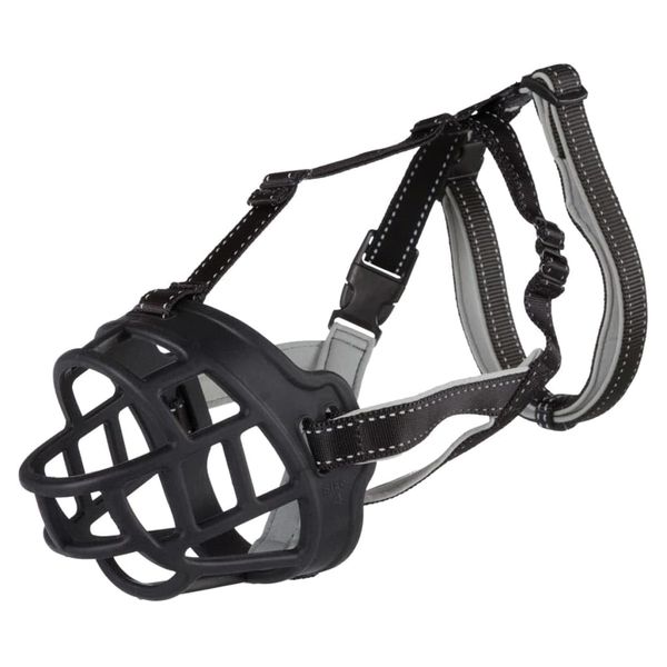 Trixie Ferplast Flexible Silicone Muzzle, XL-XXL, Black