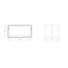 Steinberg14 White 110x55mm | 4x2 inch Flat Ducting Connector - Rectangular Straight Joint