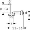 Geberit 151.113.11.1 – Drain Curved Extensible, D32 mm