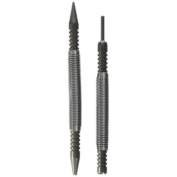 Spring Tools PM407 Professional Door Hinge Pin Remover & Nail Set Tool - Hammerless Door Pin Removal - Dual Nail Set for Trim Work - Spring Powered Nail Setter - Painter & Carpenter Essential Tool